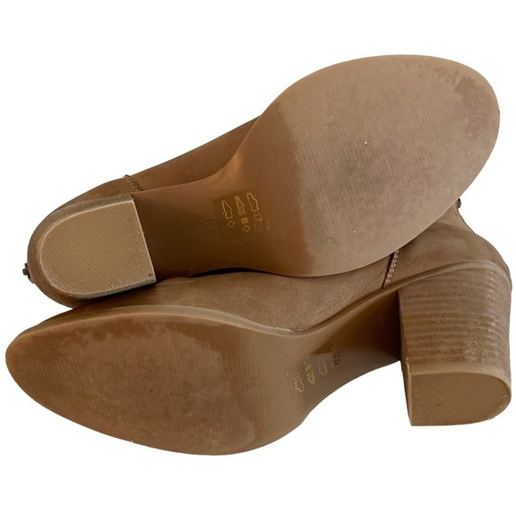 Steve Madden Randi Leather Ankle Booties Boots Cognac Size 6.5 - Picture 7 of 10